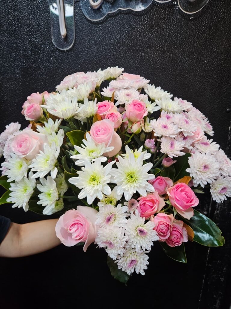 Chrysanthemum and Rose Boq